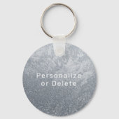 Minimal Modern Grey Saxophone Saxo Personalized Schlüsselanhänger (Rückseite)