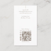 Minimal Modern hand Made Artistic Pottery Photo Visitenkarte (Rückseite)