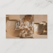 Minimal Modern hand Made Pottery Photo Collage Visitenkarte (Vorderseite)