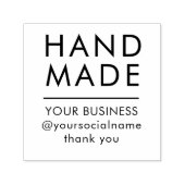 Minimal Modern Handmade Custom Business Info Permastempel (Design)