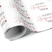 Minimal Modern Happy Freyous Free Xmas Geschenkpapier (Rolleneckpunkt)