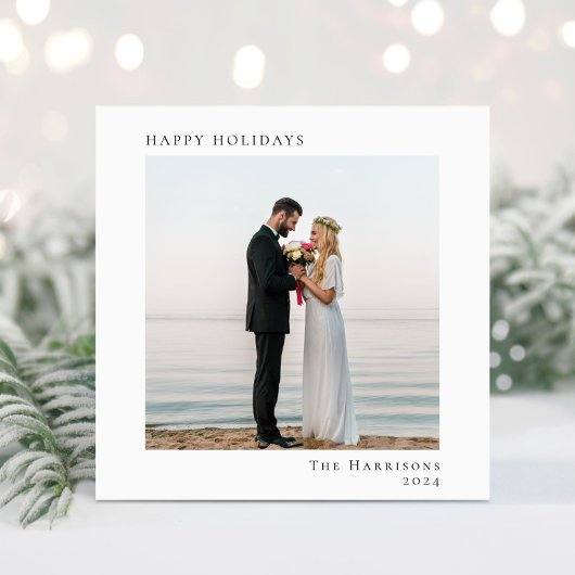 Minimal Modern Happy Holidays Weihnachten Foto