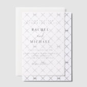 Minimal, modern, Hochzeit, Pergament Einladungen (Versetzt (Einladung))