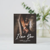 Minimal Modern I Liebe Sie Foto einfügen Postkarte (Stehend Vorderseite)