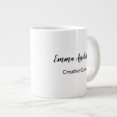 Minimal Modern | Ihr Logo Jumbo-Tasse (Vorderseite Rechts)