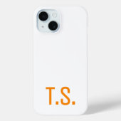 Minimal modern Initial Monogram Orange Case-Mate iPhone Hülle (Rückseite)