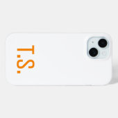 Minimal modern Initial Monogram Orange Case-Mate iPhone Hülle (Rückseite (Horizontal))