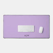 Minimal Modern Lavender Monogram Initials Office Schreibtischunterlage (Tastatur & Maus)