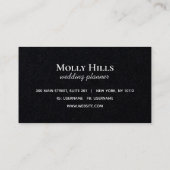 Minimal Modern Line Initials Monogram Black Kraft Visitenkarte (Rückseite)