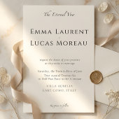 Minimal Modern Luxury Black & White Wedding Design Einladung