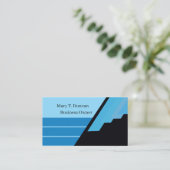 Minimal Modern Luxury Blue Visitenkarte (Stehend Vorderseite)