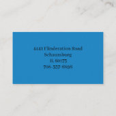 Minimal Modern Luxury Blue Visitenkarte (Rückseite)