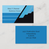 Minimal Modern Luxury Blue Visitenkarte (Vorne/Hinten)