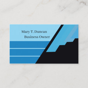 Minimal Modern Luxury Blue Visitenkarte