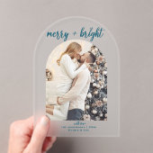 Minimal Modern Merry Bright Arch Weihnachtsfest Fo Acryleinladungen (Insitu (Handheld))