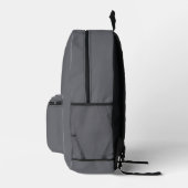 Minimal Modern Monogram Gray Bedruckter Rucksack (Rechts)