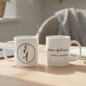 Minimal Modern Monogram Jumbo-Tasse