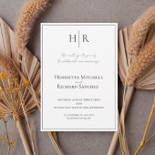 Minimal Modern Monogram Wedding Invitation Einladung