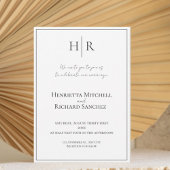 Minimal Modern Monogram Wedding Invitation Einladung