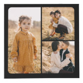 Minimal Modern Multiple Photo Collage Monogram Würfel (Vorderseite)