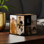 Minimal Modern Multiple Photo Collage Monogram Würfel