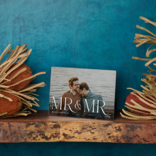 Minimal & Modern Newlyweds Mr & Mr Couple Foto Fotoplatte