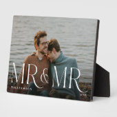 Minimal & Modern Newlyweds Mr & Mr Couple Foto Fotoplatte (Seite)