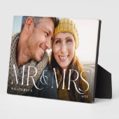 Minimal & Modern Newlyweds Mr & Mrs Couple Foto Fotoplatte (Seite)