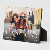 Minimal & Modern Newlyweds Mrs & Mrs. Couple Foto Fotoplatte (Seite)