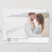 Minimal Modern North Beach MD Wedding Save The Date (Rückseite)