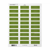 Minimal Modern Olive Green Wedding Return Address (Vorne)