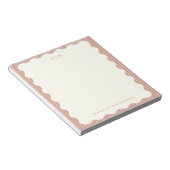 Minimal Modern Personalized Blush Notepad  Notizblock (angewinkelt)