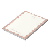 Minimal Modern Personalized Blush Notepad  Notizblock (Rotiert)