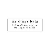 Minimal Modern | Personalized Couple Return  Permastempel (Design)