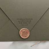 Minimal Modern Personalized Wedding Return Address Permastempel