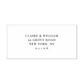 Minimal Modern Personalized Wedding Return Address Permastempel (Design)