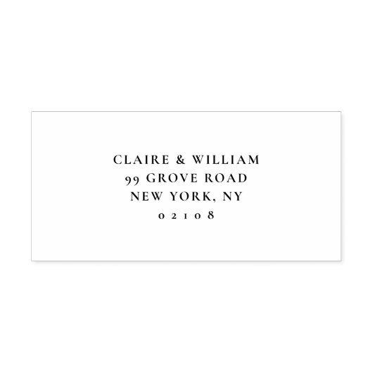 Minimal Modern Personalized Wedding Return Address Permastempel (Design)