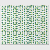 Minimal Modern Pflanze Grüne Blätter Muster Geschenkpapier (Flach)
