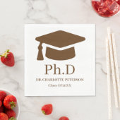 Minimal Modern PhD Graduation Napkins Serviette (Beispiel)