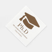 Minimal Modern PhD Graduation Napkins Serviette (Ecke)