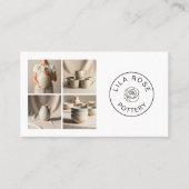 Minimal Modern Photo Collage Pottery Professional Visitenkarte (Vorderseite)