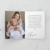 Minimal Modern Photo Modern Birthday Grandma Karte (Innenseite)