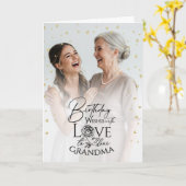 Minimal Modern Photo Modern Birthday Grandma Karte (Gelbe Blume)