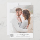 Minimal Modern Popponesset Inn Map Save the Date (Rückseite)