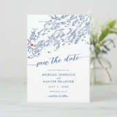 Minimal Modern Portland Maine Karte (Stehend Vorderseite)