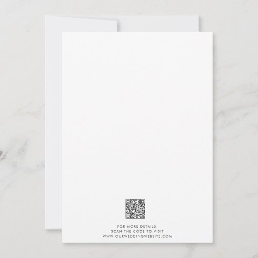 Minimal Modern Portland Maine Karte Hochzeit (Rückseite)