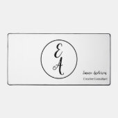 Minimal Modern Professional Monogram Schreibtischunterlage (Vorderseite)