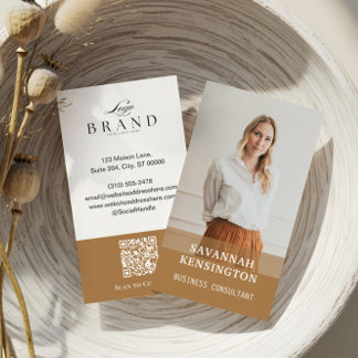 Minimal Modern Professional Photo Company Logo QR Visitenkarte