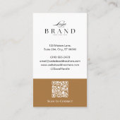 Minimal Modern Professional Photo Company Logo QR Visitenkarte (Rückseite)