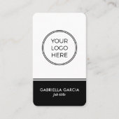 Minimal Modern Professional QR Code Logo Visitenkarte (Vorderseite)